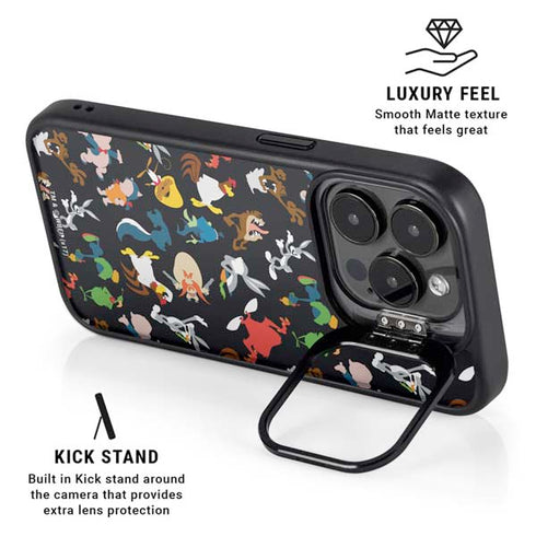 Looney Tunes Identity Pattern iPhone 14 Pro Kickstand Case